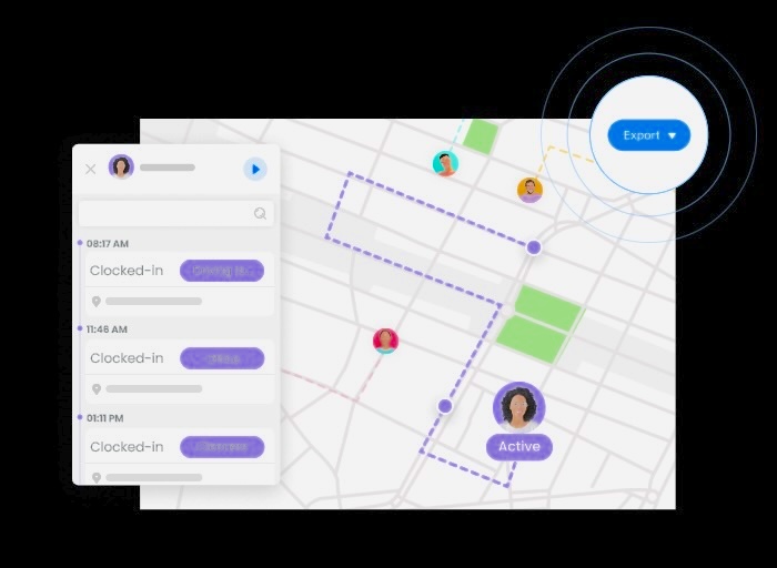 Family using a phone tracking app to stay connected.