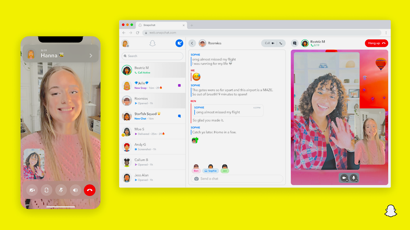 Snapchat privacy settings screen on a smartphone.